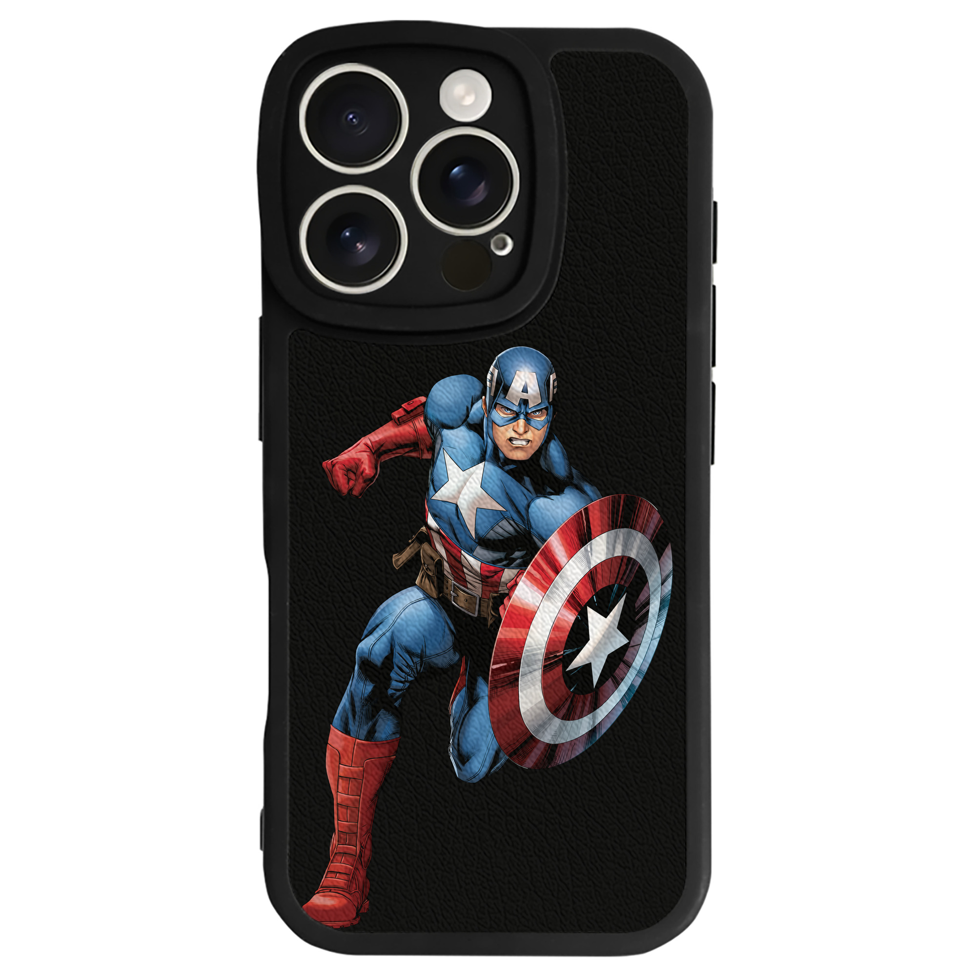 （画像用） アベンジャーズ The Avengers 【iPhone 16シリーズ対応】シリコンスマホケース（レザー調） 材質：シリコン